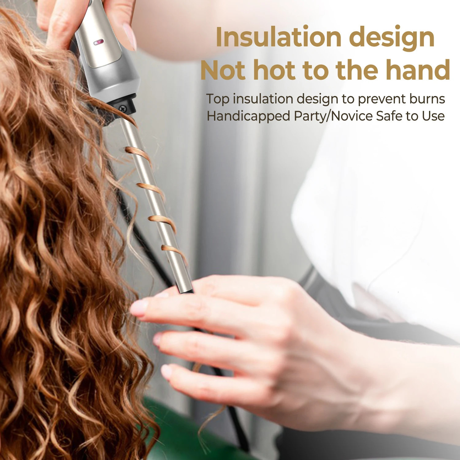 Professional 9mm Electric Mini Curler Ceramic Curler Electric Curler Pear Cone Electric Curler Roller Molding Tool Product 241209