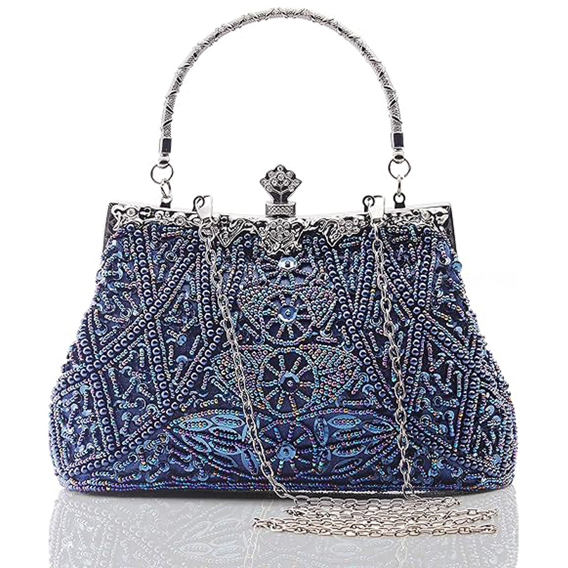 new fashion Evening Clutch Purses for Women - Vintage Evening Bag Accessories for Women Gatsby 1920s Beaded Sequin Pearl Clutch luxury designer bag Ev