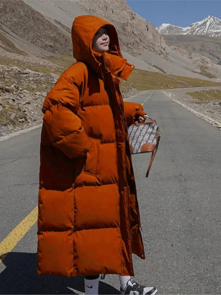 Down Coats Cotton Dress Korean Edition Large Fashion Jacket Winter Park Feminina Abrigo 241209