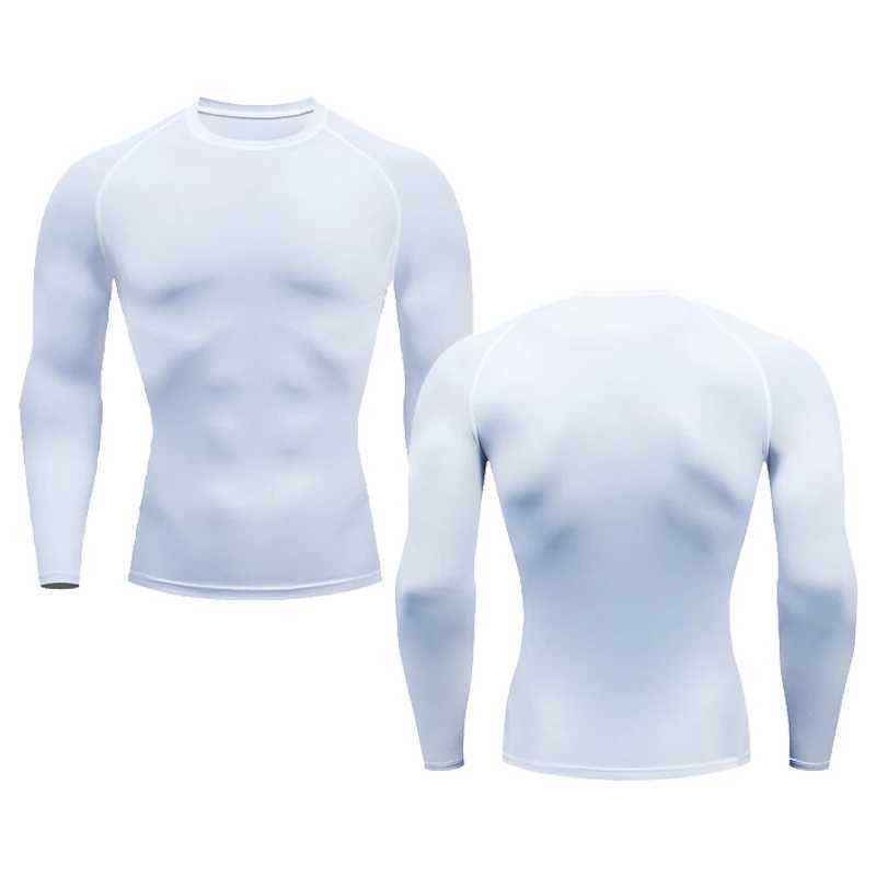 Mens compression shirt long sleeved exercise gym T-shirt running top cool dry sports bottom layer sports bra W241210