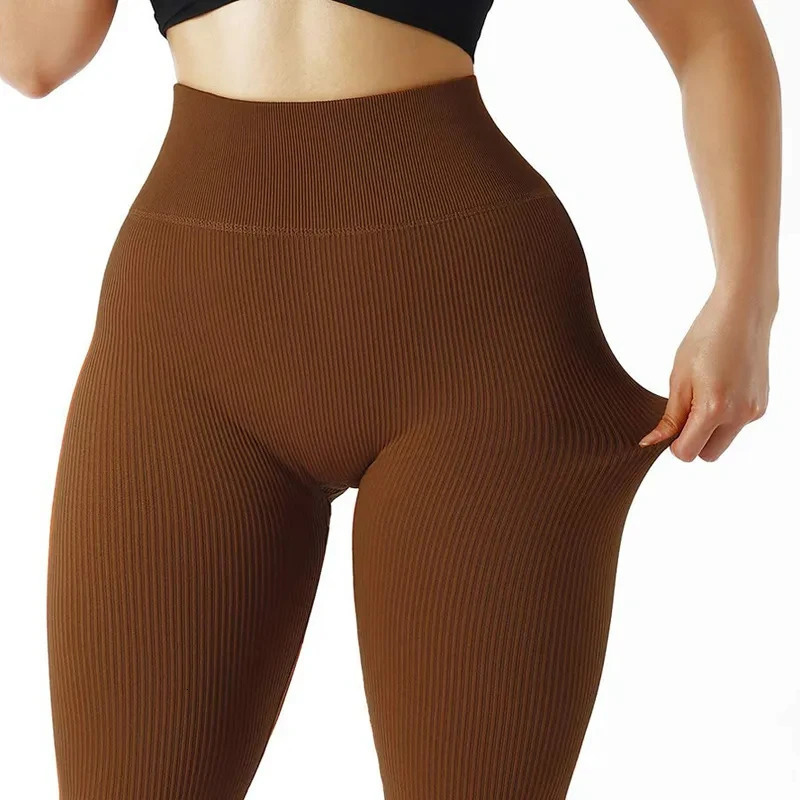 Seamless High Waist Gym Legging Casual Skinny Stretch Pant Autumn Outdoors Running Compression Pants 241203