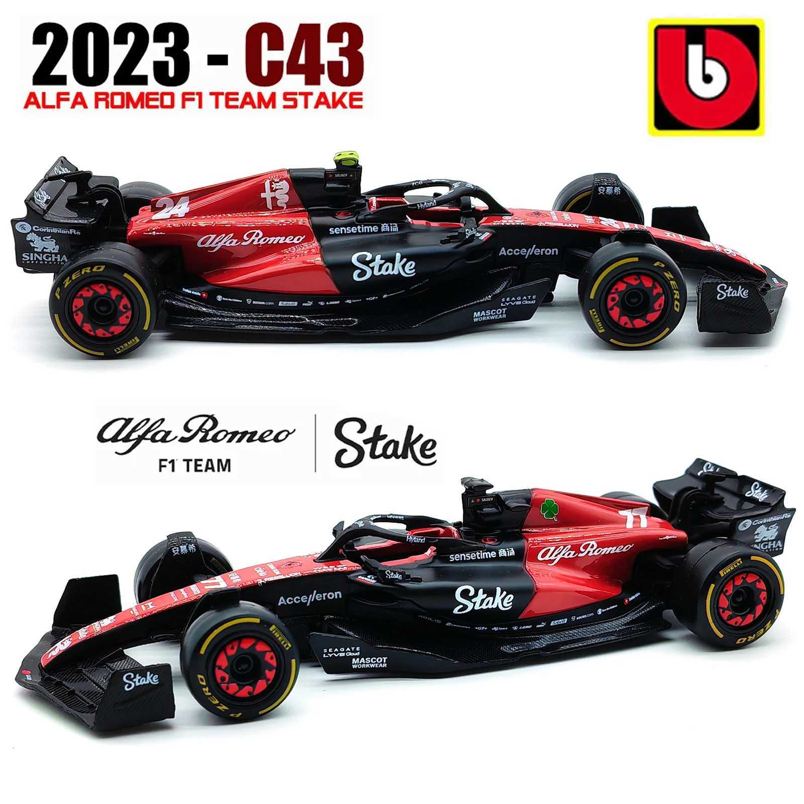 Bburago 1 43 2023 Alfa Romeo C43 F1 Formula Car Die Casting Vehicle Collection Model Racing Toy X241209