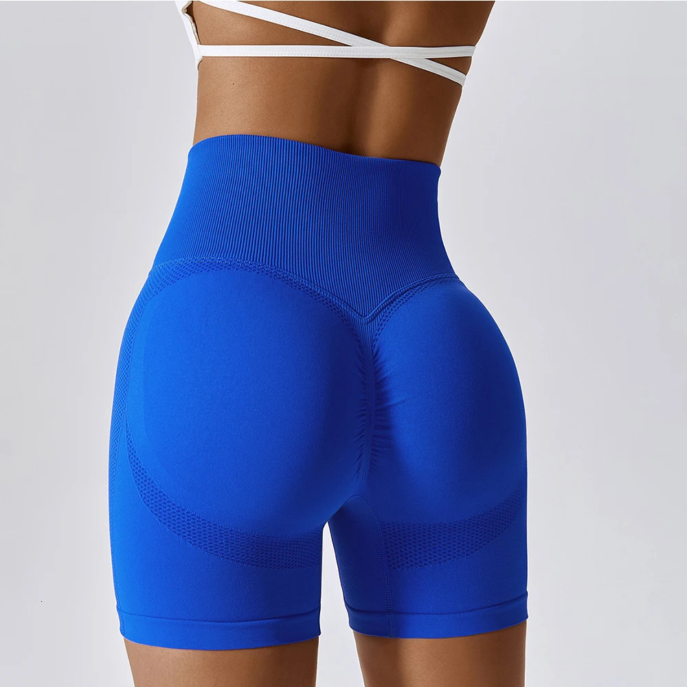 Womens short seamless sports shorts womens cycling jogging fitness high waist push ups gym shorts womens yoga clothes 241209