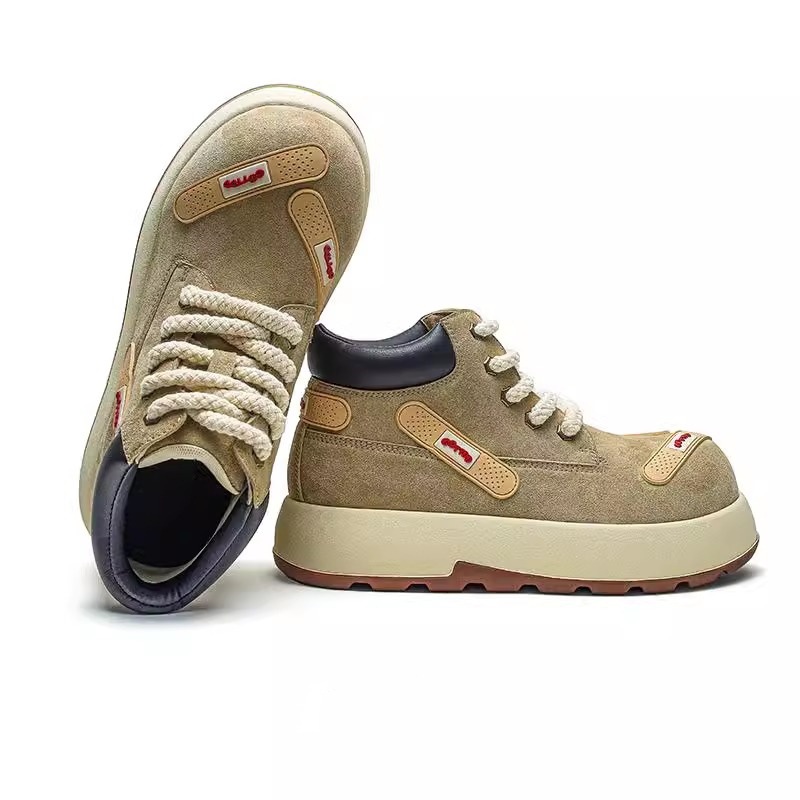 Women Casual Shoes:Fashion Versatile 2025 Seasons New Version Thick Sole Increasing Height Cute Shoes,Khaki,fashion