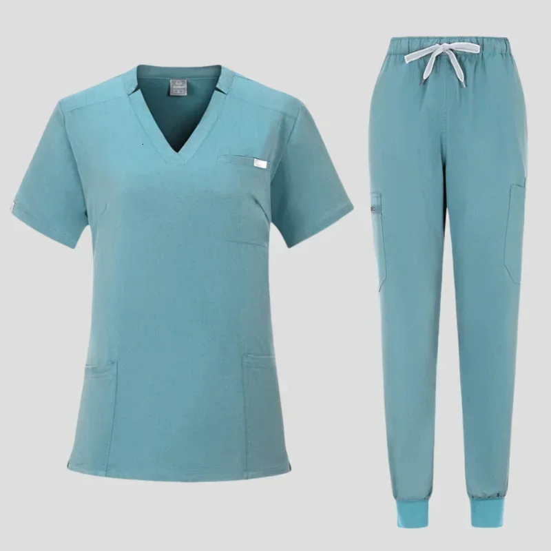 Tops Pant Women Scrubs Uniforms Hospital Doctors Scrub Sets Nurses Accessories Dental Clinic Beauty Salon Workwear Suit 241209