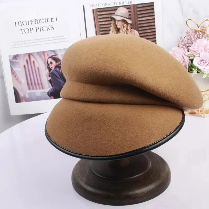 High quality Fedoras casual sboy retro beret wild octagonal hat retro ivy hat gorilla Gatsby flat hat female visual hat 241209