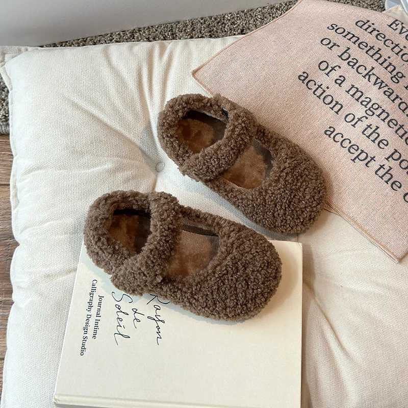 Baby Cotton Shoes Kids Ankle Warped Thick Warm Plush Fur Shoes Girls Moccasin Shoes Anti-Slippery Autumn Winter 2024 NewXJ241209