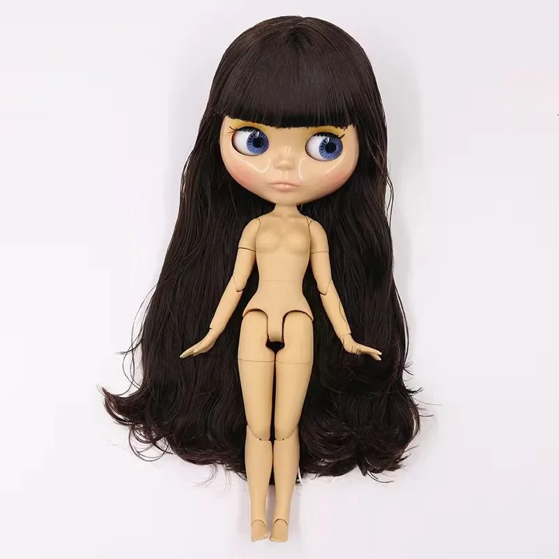 ICY DBS Blyth Doll 19 Joints Body 30CM 16 Ozone Glossy Face Tan Skin Dark DIY Make Up Costume Gifts For Girls 241209
