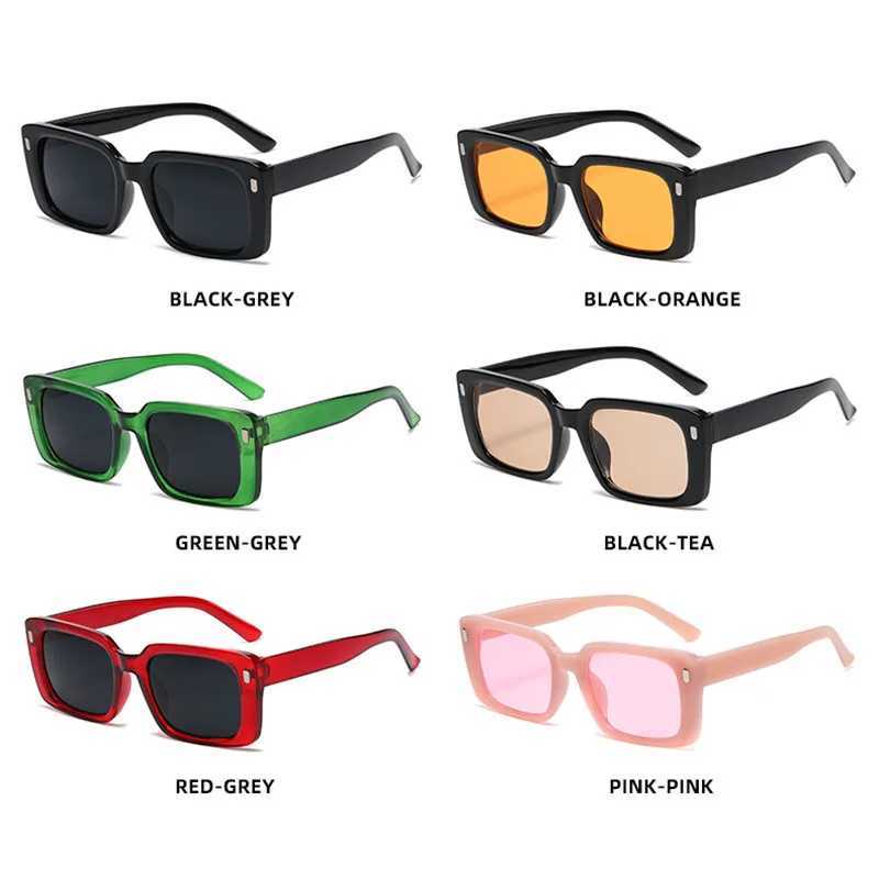 Square Sunglasses for Women 2022 Luxury Brand Womens Sunshade Retro Orange Punk Gafas De Sol Hombre Lentes De Sol Mujer W241210