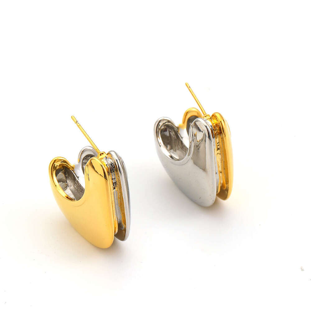 2024 new gold sier color changing copper electroplating does not fade, high-quality temperament women's earrings