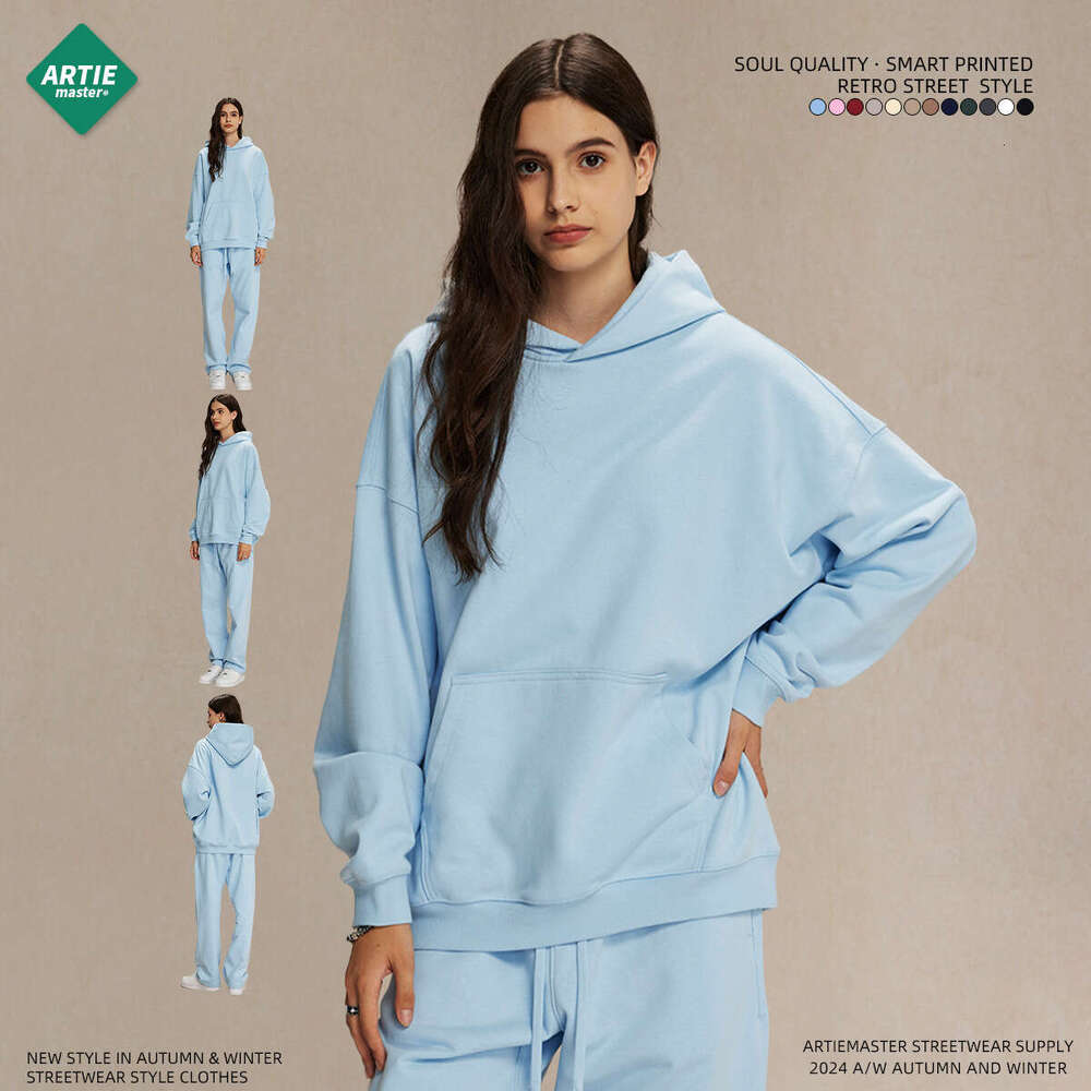 2024 New Product Heavy Weight 430g Woolen Hoop Hoodie High Quality Trendy Brand Men's and Women's Hoodies