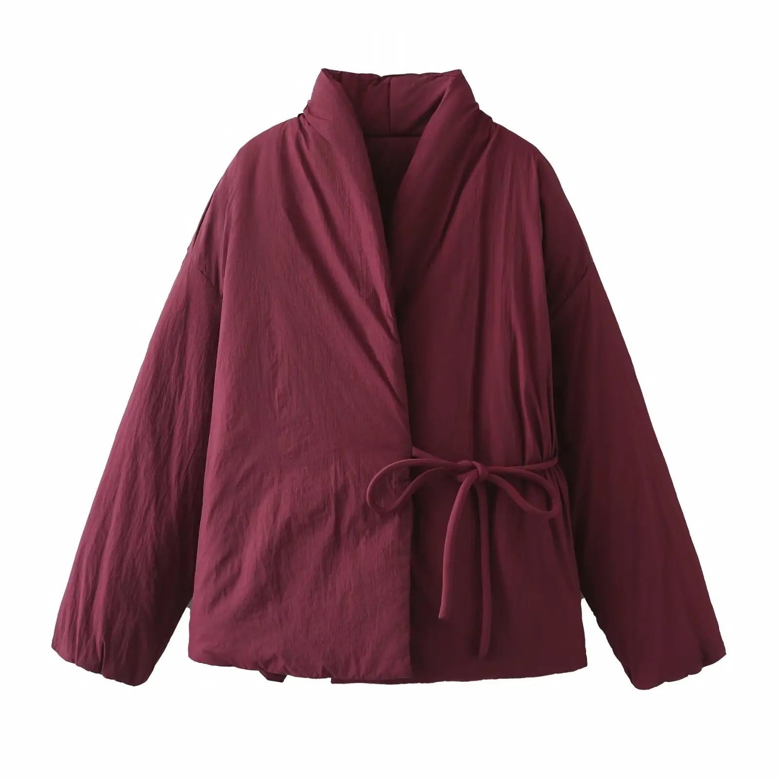 Autumn Womens Clothing Style Fashionable and Versatile n Sense Double breasted Kimono style Cotton Jacket 241209