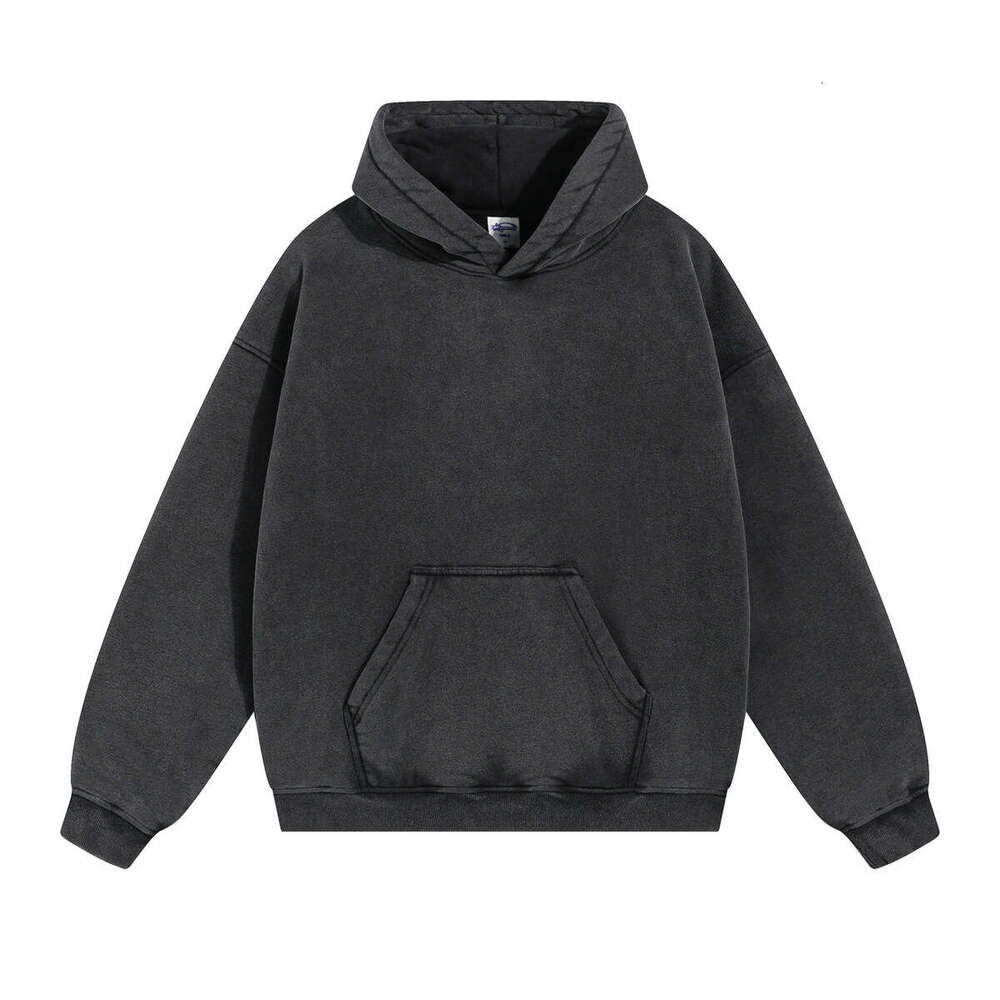 2024 New Trendy Brand Heavy Weight 400g Light Stir fried Snowflake Washed Water Used with Veet Hoodie
