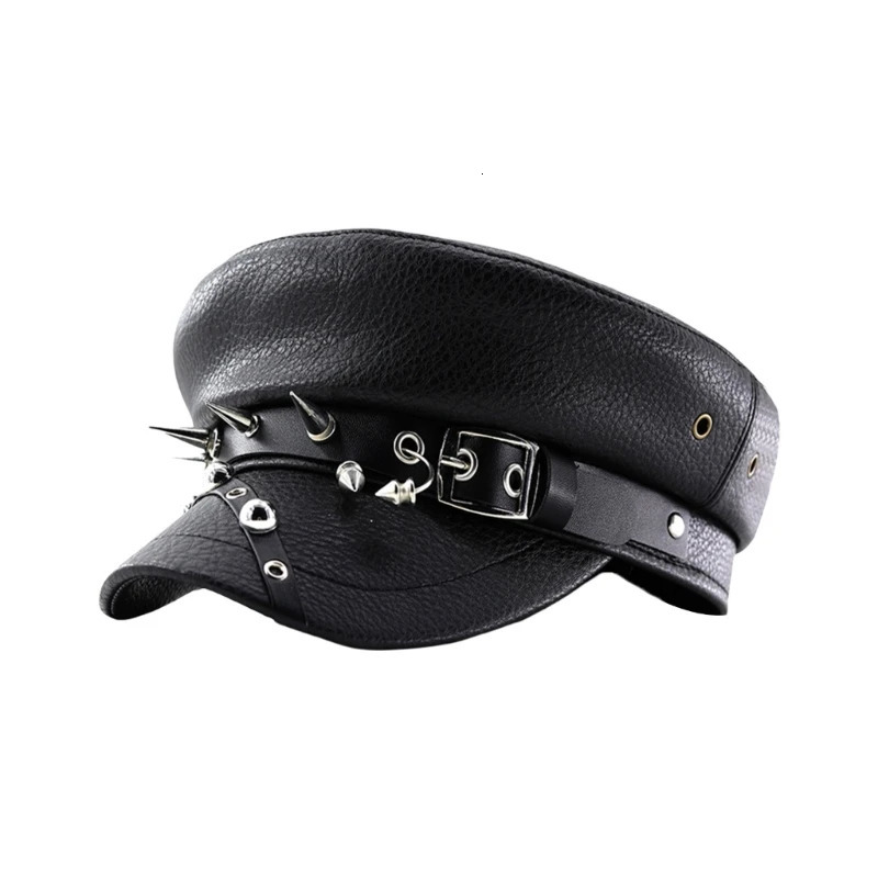 Gothic Painter Hat Flat Hat UK Date Pography Beret Cabbie Headwear Painter Hat Rivet Hat 241209