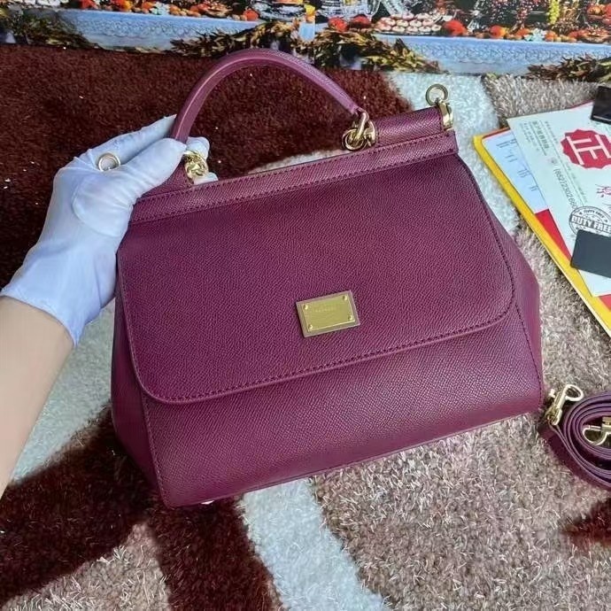 Mirror Quality Sicily Bags Women d g Top Handle Flap Genuine Leather Womens Cross Body Commuting Designer Bag Crossbody Handbag PC1P