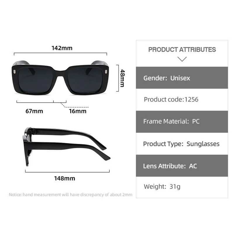 Square Sunglasses for Women 2022 Luxury Brand Womens Sunshade Retro Orange Punk Gafas De Sol Hombre Lentes De Sol Mujer W241210