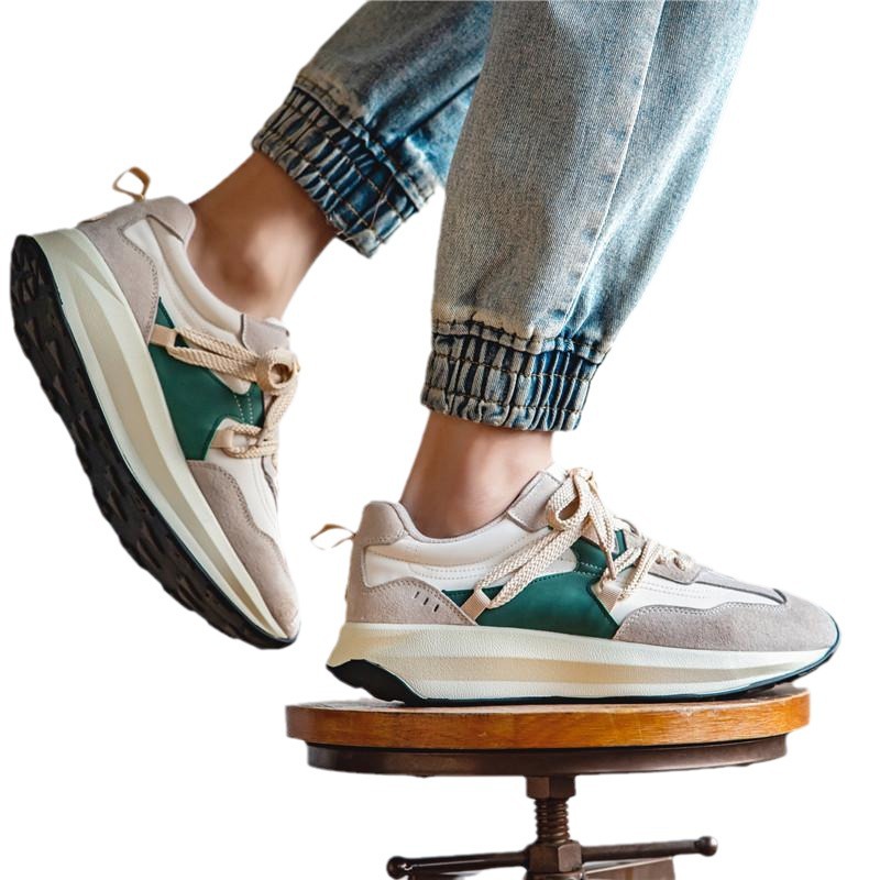 Running Shoes Men Trendy Shoes Non-Slip Lace Up Sports Shoes Outdoor Training Sneakers