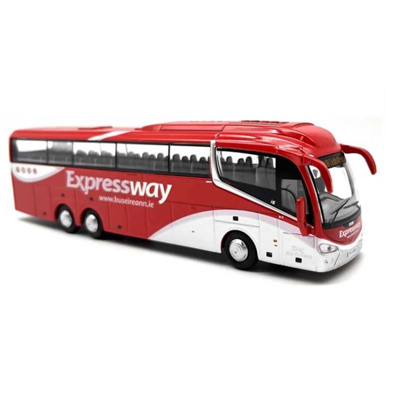 Die casting 1 76 ratio high-speed bus I6 alloy car model Exquisite finished product simulation toy collection gift X241209