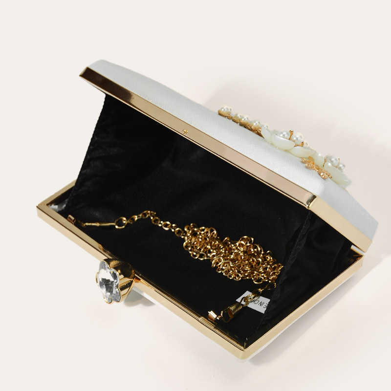 Trendy Pearl Banquet Bag Bridal Dress Bag Clutch Bag Fashion Celebrity Banquet Bag Handheld Shoulder Bag Diagonal Cross Bag 240920