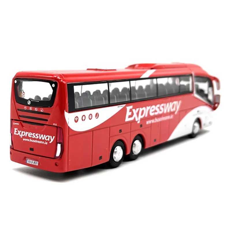 Die casting 1 76 ratio high-speed bus I6 alloy car model Exquisite finished product simulation toy collection gift X241209