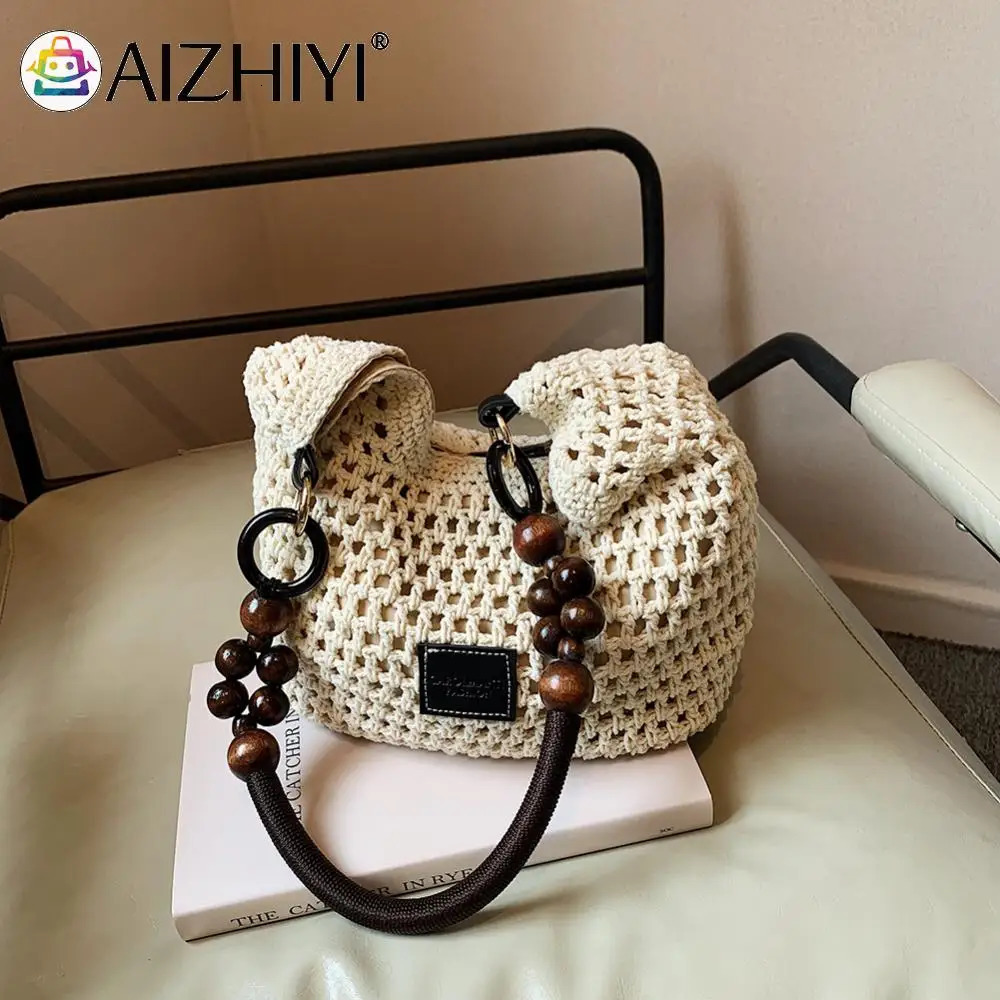 Womens adjustable shoulder strap beach summer bag large capacity womens shoulder bag travel vacation homeless bag 241205