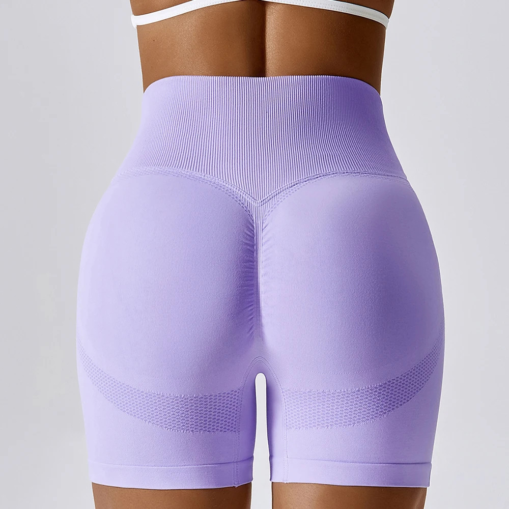 Womens short seamless sports shorts womens cycling jogging fitness high waist push ups gym shorts womens yoga clothes 241209