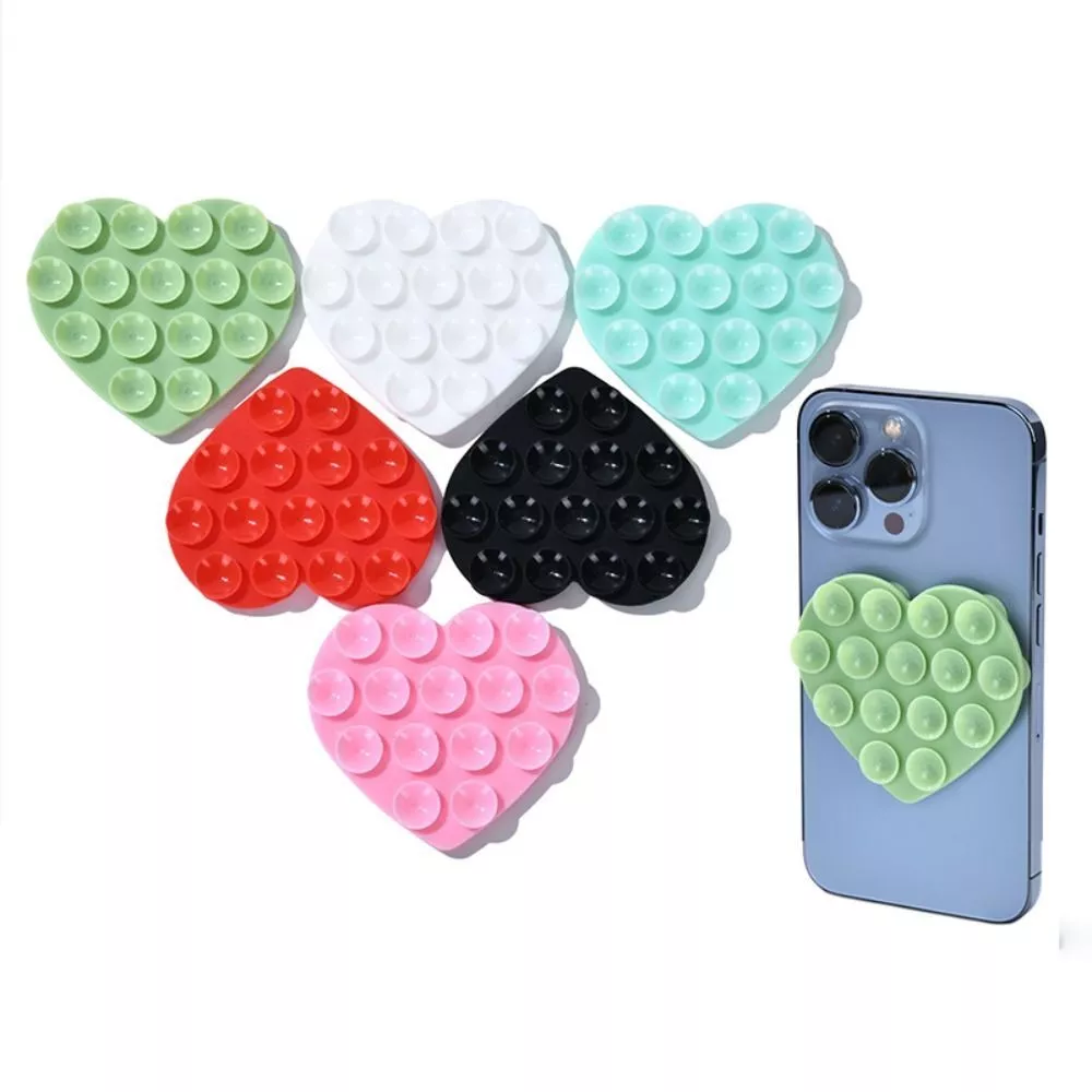 Heart-shape Suction Cup Bracket Silicone Sucker Phone Accessories Universal - view 1
