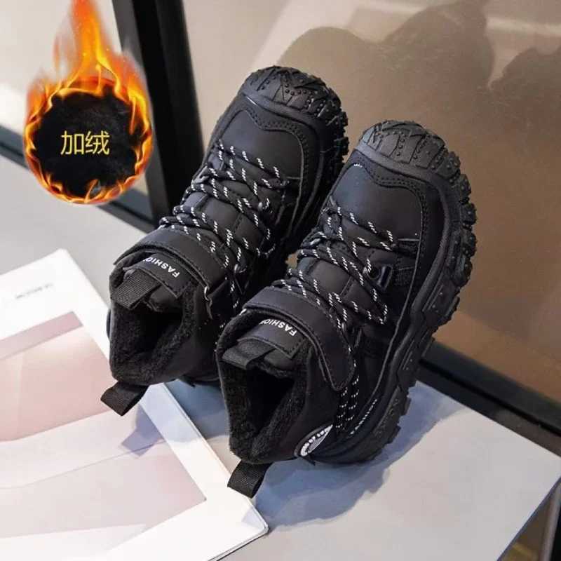 Children Keep Warm Sneakers for Girls Boys 2024 Winter New Fashion Korean Sle Soft Anti-slippery Versatile Casual Sports ShoesXJ241209