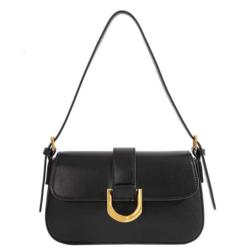 High End Crossbody For Women's Autumn And Winter Collection, Retro Wine Red Horseshoe Buckle Small Square Bag, Underarm Shoulder Bag B3