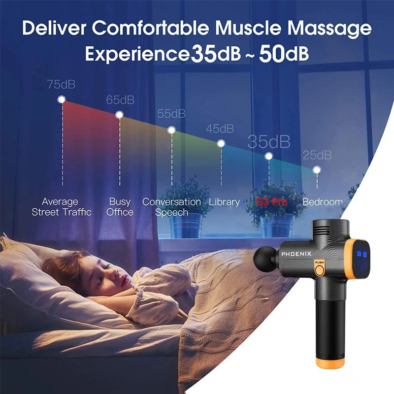 Phoenix A2 Massage Gun Muscle Relaxation Deep Tissue Massager Dynamic Vibrator Shaping Pain Relief Back Foot Massager 241209