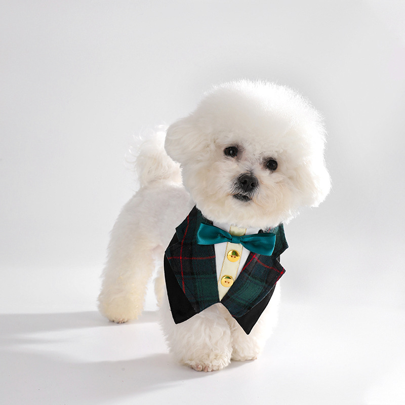 Pet Suit Tie Cat Drool Collar Britih Style Adjutable Dog Clothe Scarf Decoration Yle377