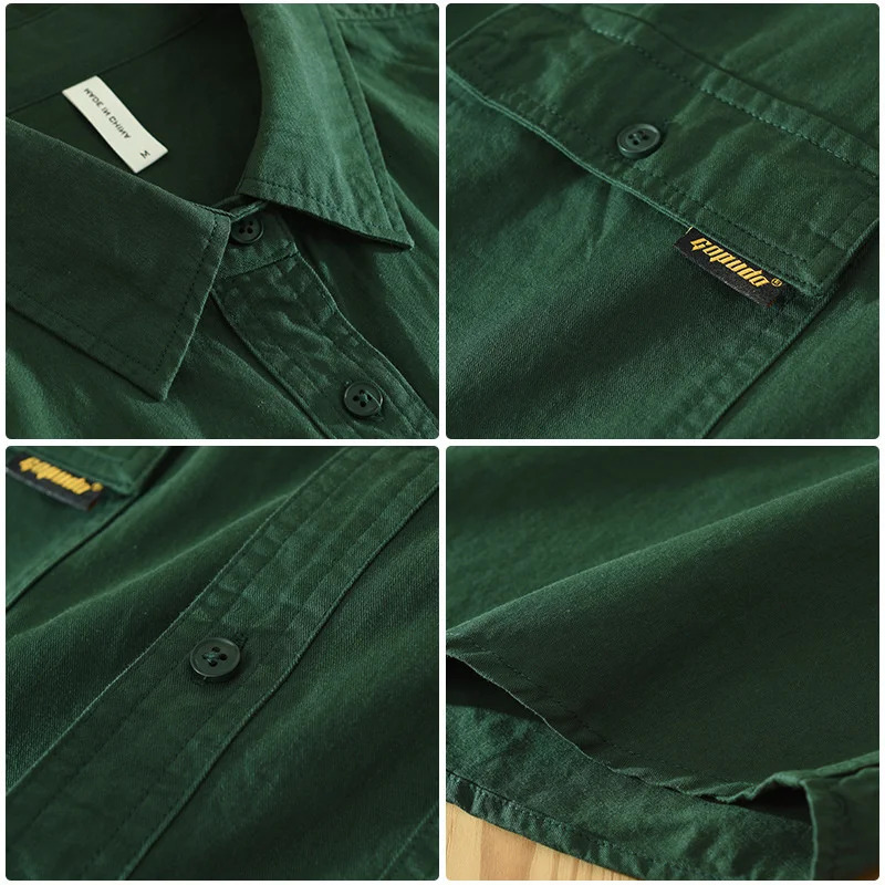 Retro mens freight shirt jacket cotton uniform light casual work Safari style fashionable loose top 241209