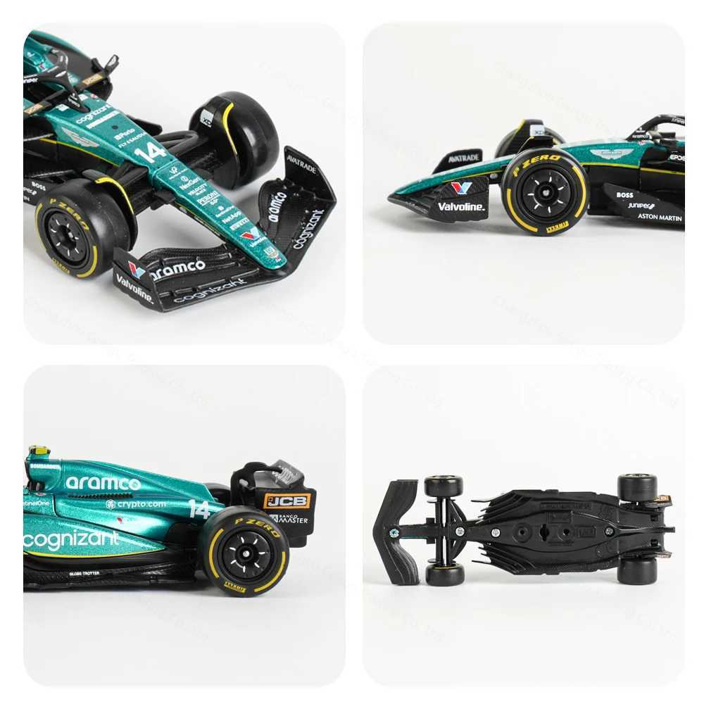 Bburago 1 43 2023 Aston Martin AMR23 F1 Formula Car Die Casting Vehicle Collection Model Racing Toy X241209