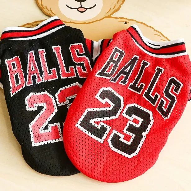 Designer Pet Clothes Dog Clothes Sports Dog Vests Mesh Pet Dog Basketball Team Uniform Shirts for Chihuahua size XXS-L Pet Products HF48
