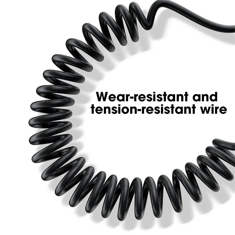 Dual Type C Coiled Spring Cables 5A 100W Super Fast Charging Wire Cord USB C To Type-C Spiral Data Line for Samsung IPhone 16 15