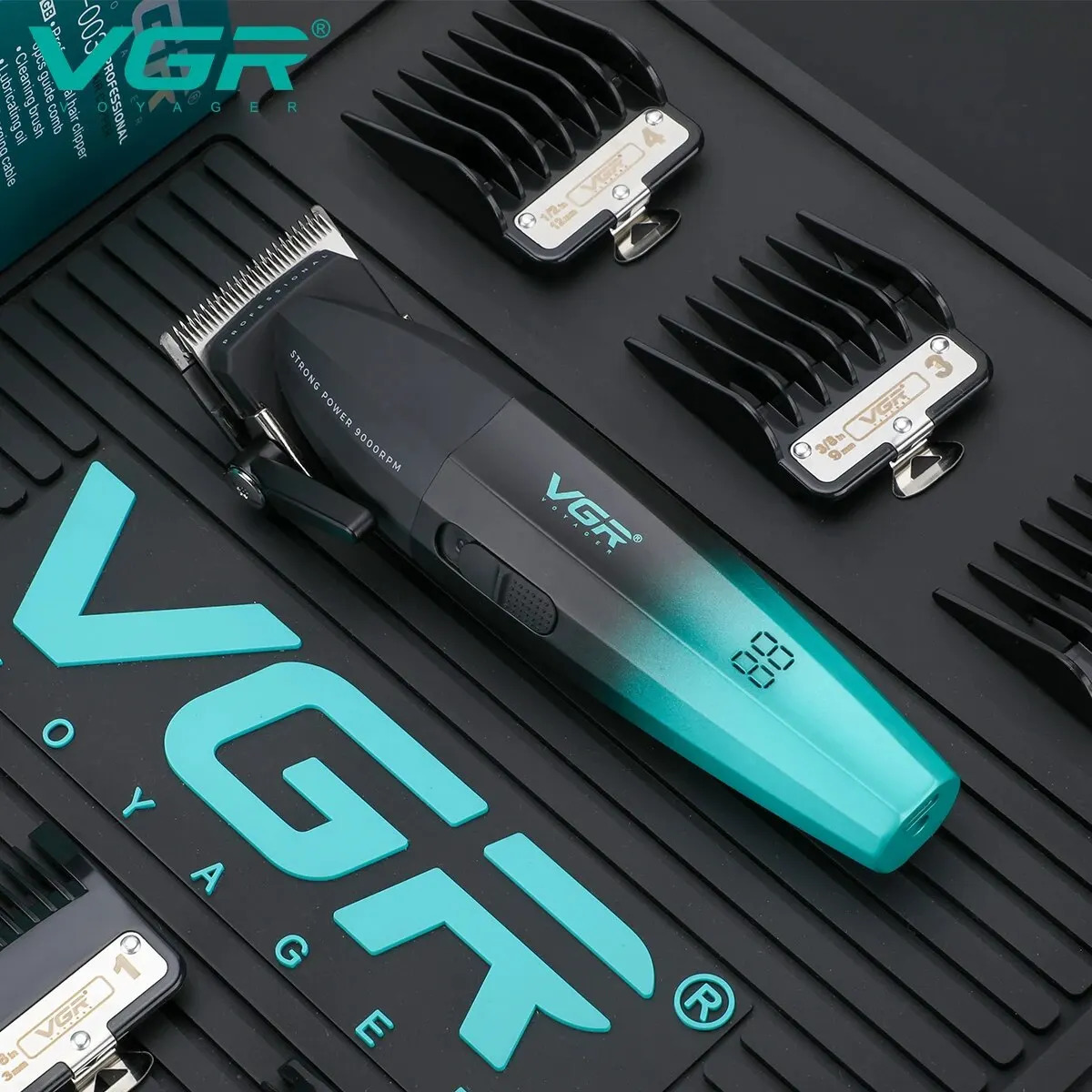 VGR Hair Clipper Cordless Hair Trimmer Professional Hair Cutting Machine Electric 9000 Rpm Haircut Clipper for Men V-003 V-906 241211