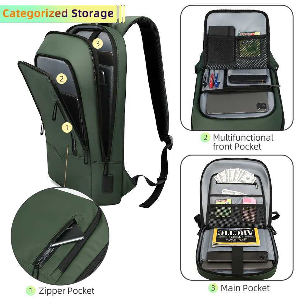 Heroic Knight Backpack for Men Business Slim Backpack Tablet Light Weight Travel Backpack 1415.617Laptop Bag for Work College Y250630