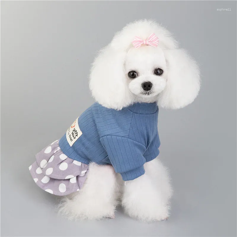 Dog Apparel Designer Clothes Dress Luxury Summer T-Shirt For Dogs Clothing Chihuahua Pug York Pomeranian Pet Vest Skirt HF50