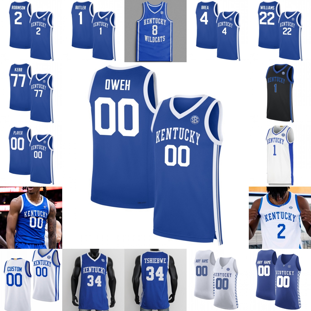 Kentucky Wildcats Basketball Jersey Otega Oweh Lamont Butler Jaxson Robinson Koby Brea Andrew Carr Rob Dillingham Herro Maxey Towns Davis Booker