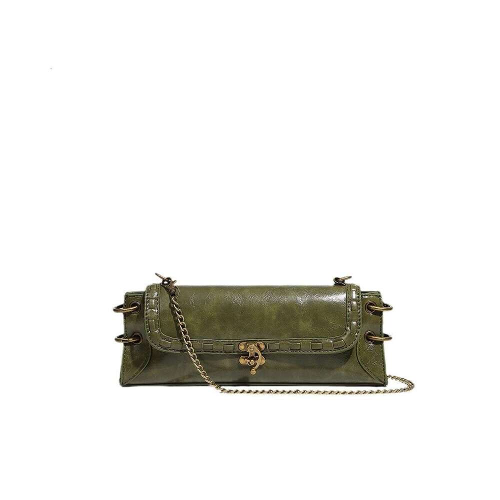 Fashionable bag Shoulder Belt Bag Waist purse Bags trendy buckle antique copper gold crossbody bags single shoulder hand-held bag