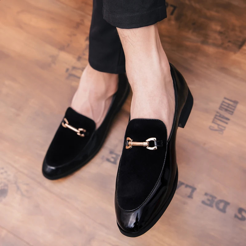 Fashion Leather Shoes For Businesss Sequin Men Wedding Formal Dress Shoes Man Office Oxford Manager Casual Shoes Plus Size 241211