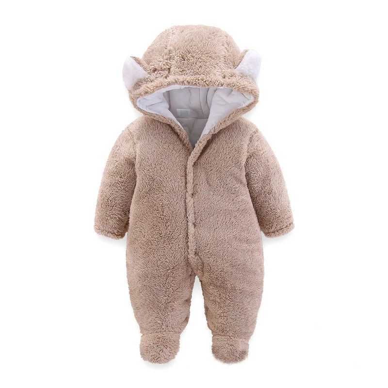 RAISE New Autumn Winter Newborn Boy Romper Hooded Thick Warm Baby Girls Furry Jumpsuit Baby Wool Set Preschool Boys Coat M241211