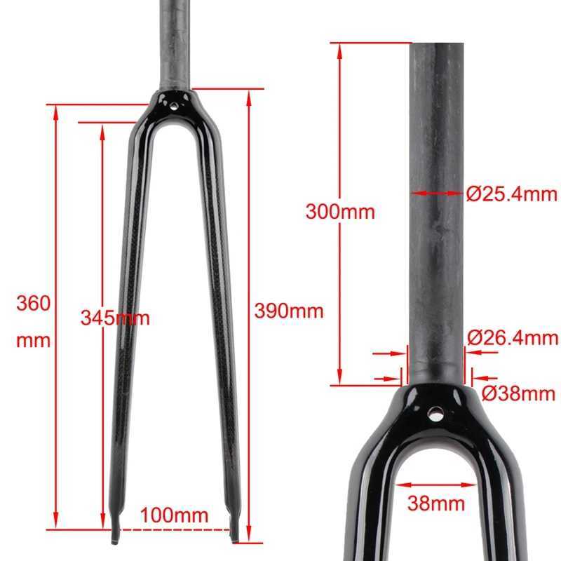Bike Forks Black Bicycle Fork Vintage Bicycle Fork 25.4 Road Front Fork Retro Bicycle Front Fork S2412114