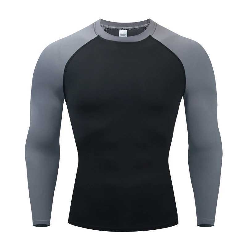 Men Long Sleeve Sport Tshirt Quick Dry Bodybuilding Running Shirt Compression Top Gym T Shirt Men Fitness Tight Rashgard TshirtXJ250915