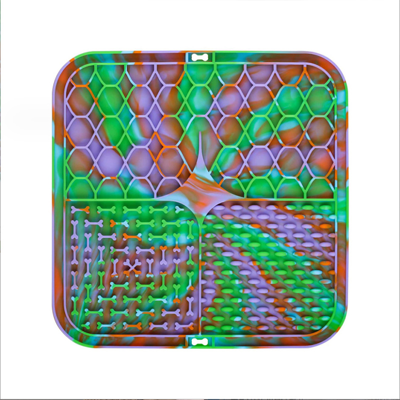 Pet Lick Silicone Mat Pet Slow Food Plate Dog Bathing Distraction Silicone Dog Sucker Food Training Dog Feeder Supplies for Dogs