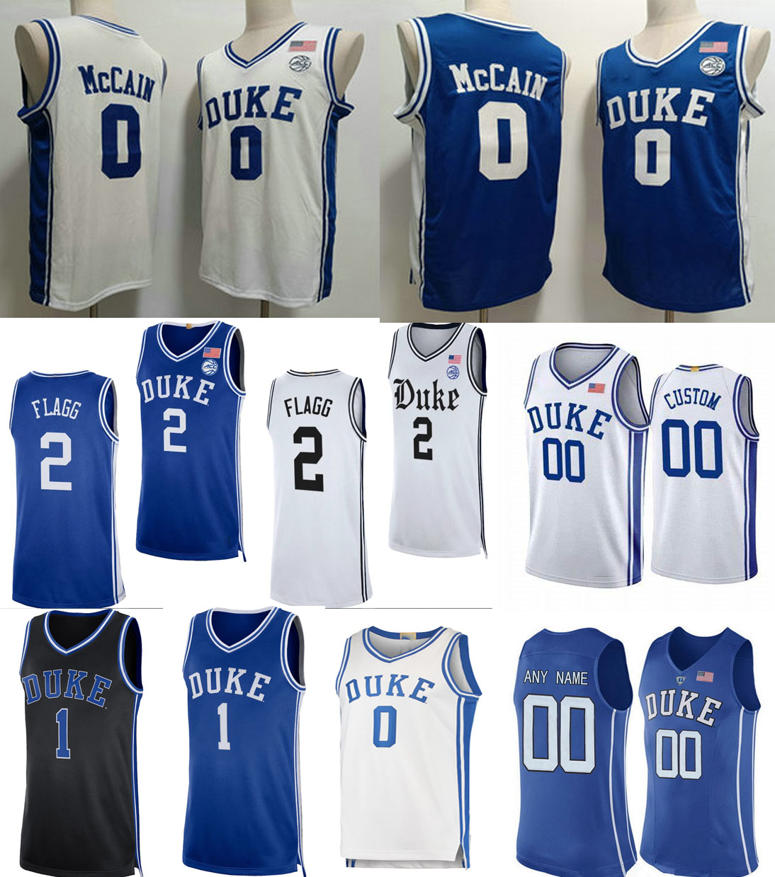 Basketball Jersey Cooper Flagg Tyrese Proctor Jeremy Roach Caleb Foster Kyle Filipowski Khaman Maluach Mason Gillis Kon Knueppel Jared McCain Paolo Banchero