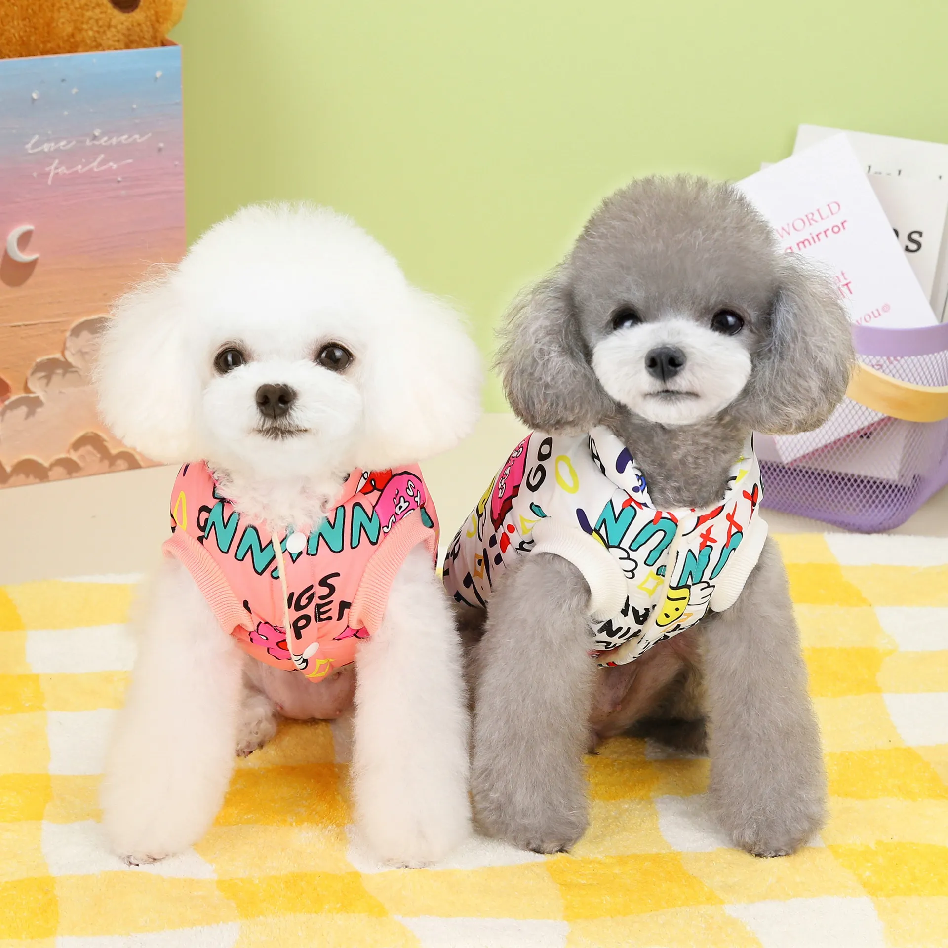 Comfortable Pet Apparel Collection - Cozy Cotton Vests for Dogs in Various Colors HF31