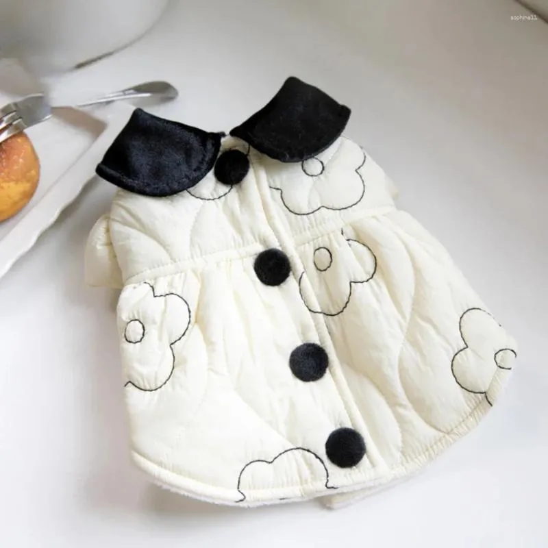 Dog Apparel Autumn Winter Pet Plush Lapel Coat Warm Skirt Clothes Teddy Designer For Small Dogs HF49