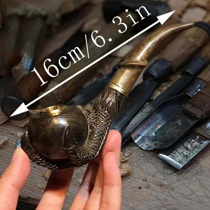 Tobacco Pipe Dragon Claw Box Handmade Solid Wood Old-fashioned Pot Mens Gift Filter High-grade Carved Small Leaf Red SandalwoodXJ241211