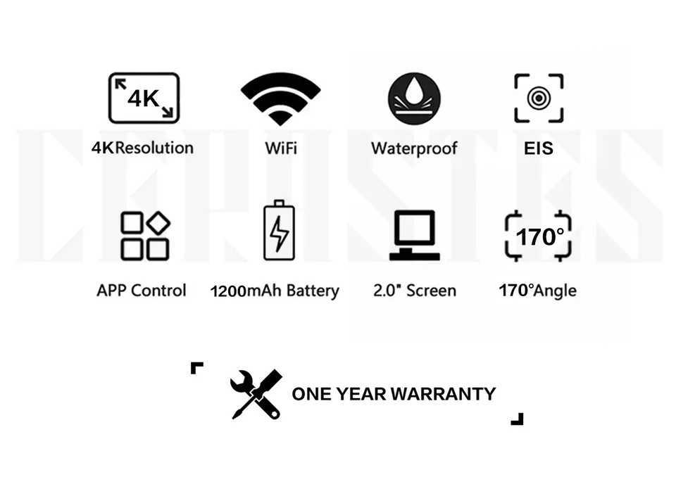 VIRAN 4K60FPS WiFi Seismic Action Camera V9 with Remote Control Sn Waterproof Sports Go Drive Recorder Pro Cam Y241211